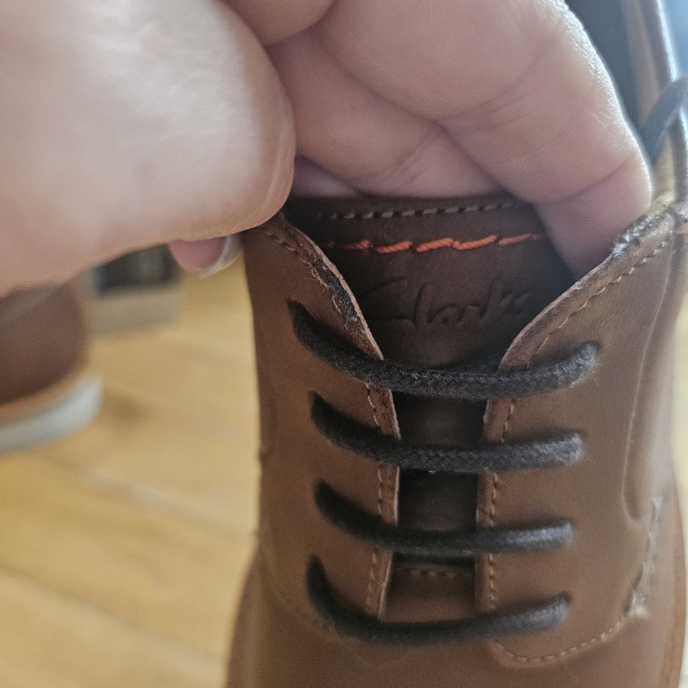 Clarks Men's Atticus Brown Leather Shoes - Picture 5 of 12